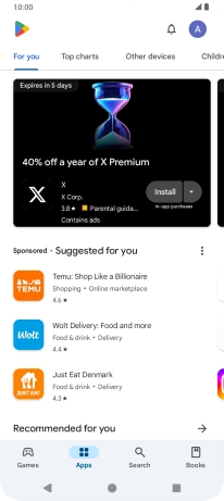 Press the profile icon. Press the profile icon.
