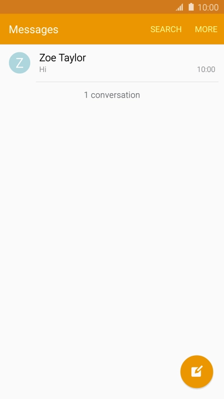 Press the new message icon. Press the new message icon.