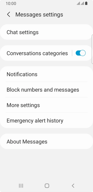 Press More settings. Press More settings.
