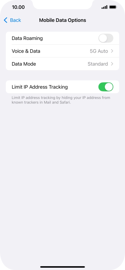 Press Data Mode.