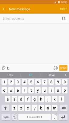 Press the required word to insert it. Press the required word to insert it.