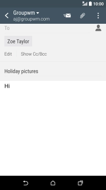 Press the attachment icon.