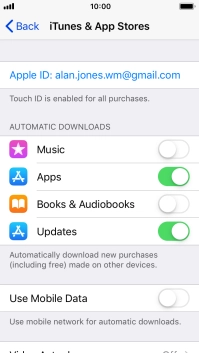 Press the indicator next to the required content type to turn the function on or off. Press the indicator next to the required content type to turn the function on or off.