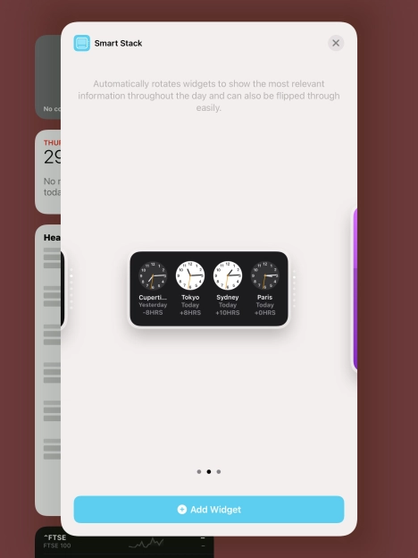 Press Add Widget.