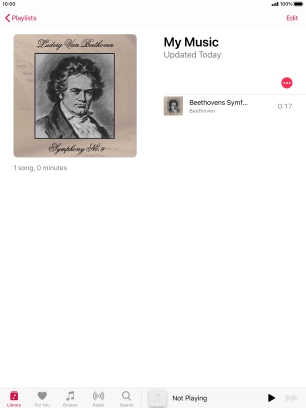 Go to the required category or playlist and press the required audio file.