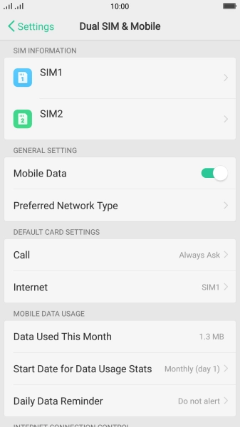 The total data usage is displayed.