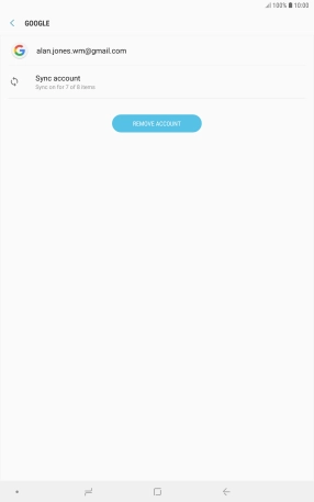 Press Sync account.