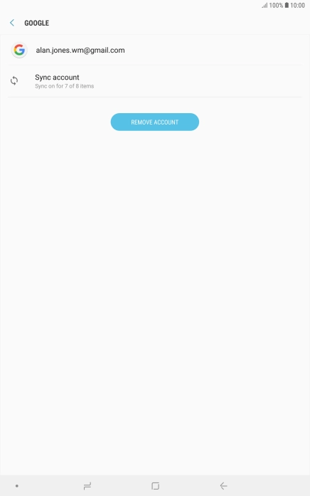 Press Sync account.