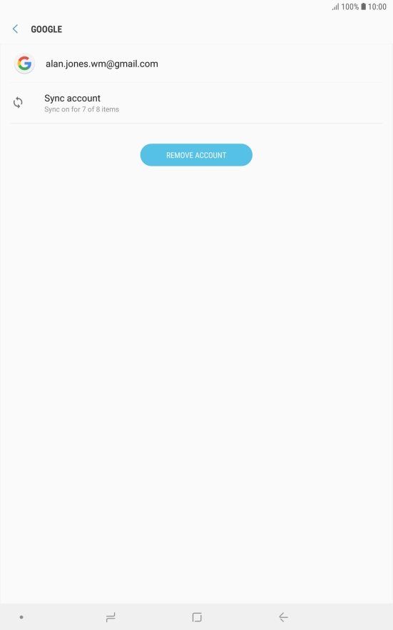 Press Sync account.