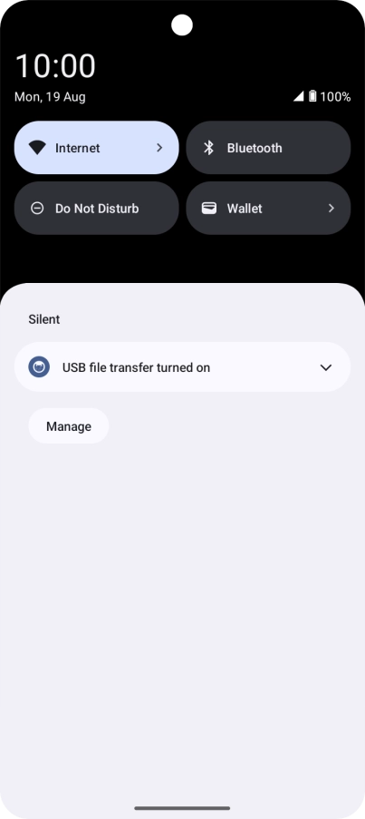Press the drop down list. Press the drop down list.