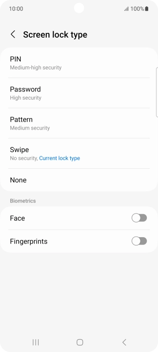 Press Fingerprints.