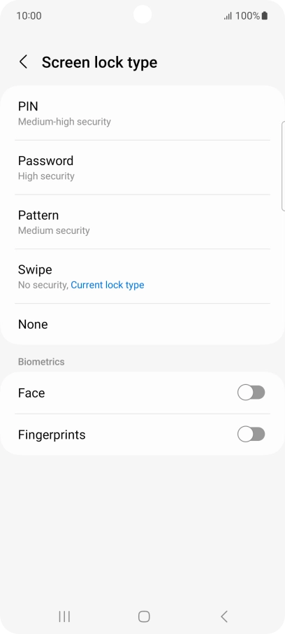 Press Fingerprints.
