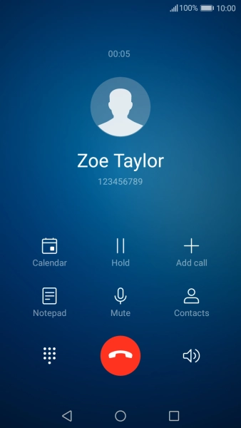 Press the end call icon. Press the end call icon.