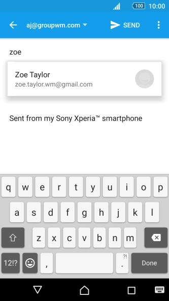 Press the required contact.