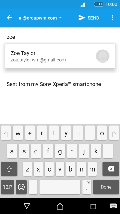Press the required contact.