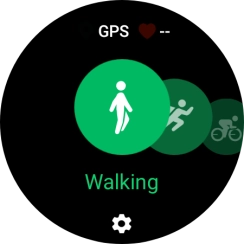 Drag your finger right or left to select the required activity. Drag your finger right or left to select the required activity.