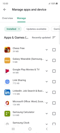 Press the required app. Press the required app.