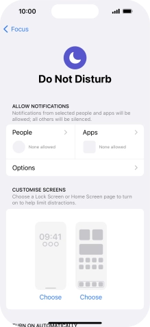 Press People and follow the instructions on the screen to select which contacts you would like to receive calls and notifications from when Do Not Disturb is turned on. Press People and follow the instructions on the screen to select which contacts you would like to receive calls and notifications from when Do Not Disturb is turned on.