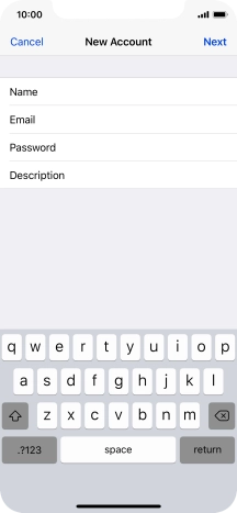 Press Description and key in the required name. Press Description and key in the required name.