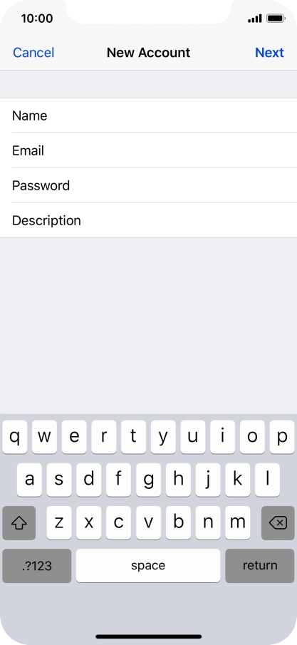 Press Description and key in the required name. Press Description and key in the required name.