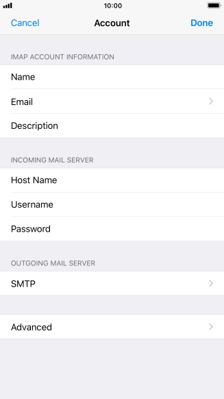 Press SMTP.