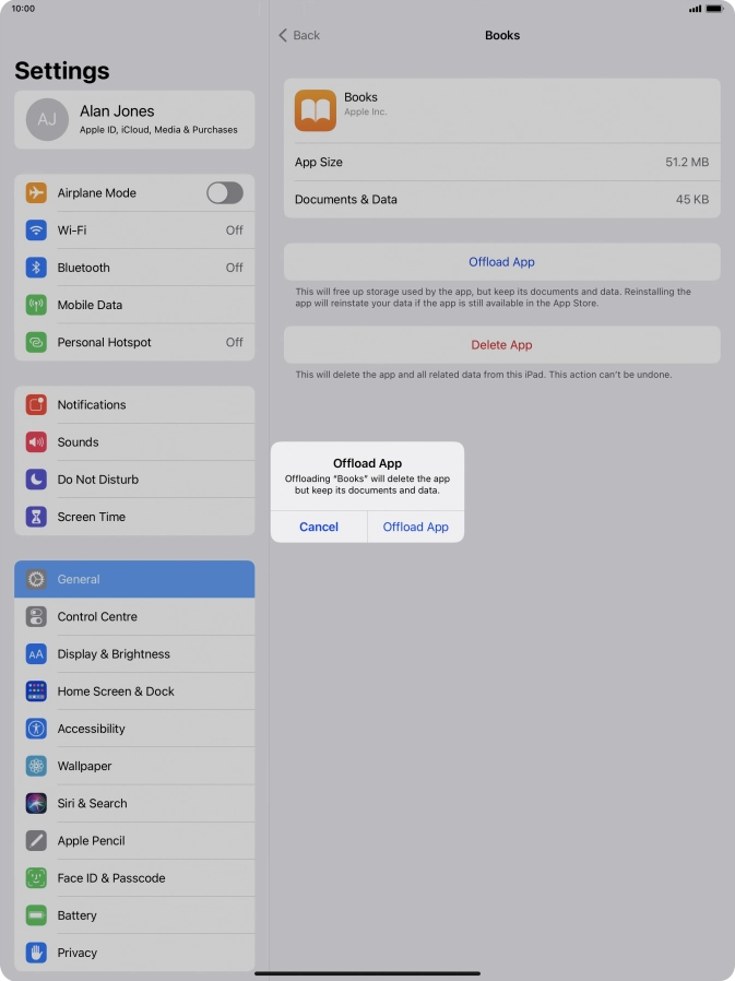 Press Offload App.