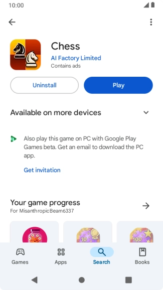 Press Uninstall.