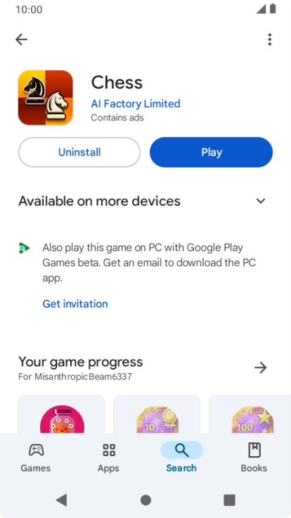 Press Uninstall.
