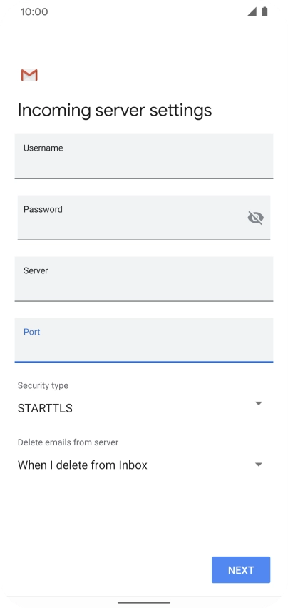 Press the drop down list below 