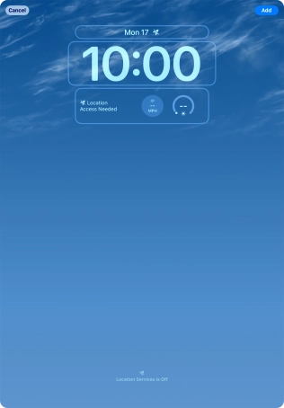To customise the way the lock screen date is displayed, press the date widget and follow the instructions on the screen to select the required widget display mode. To customise the way the lock screen date is displayed, press the date widget and follow the instructions on the screen to select the required widget display mode.