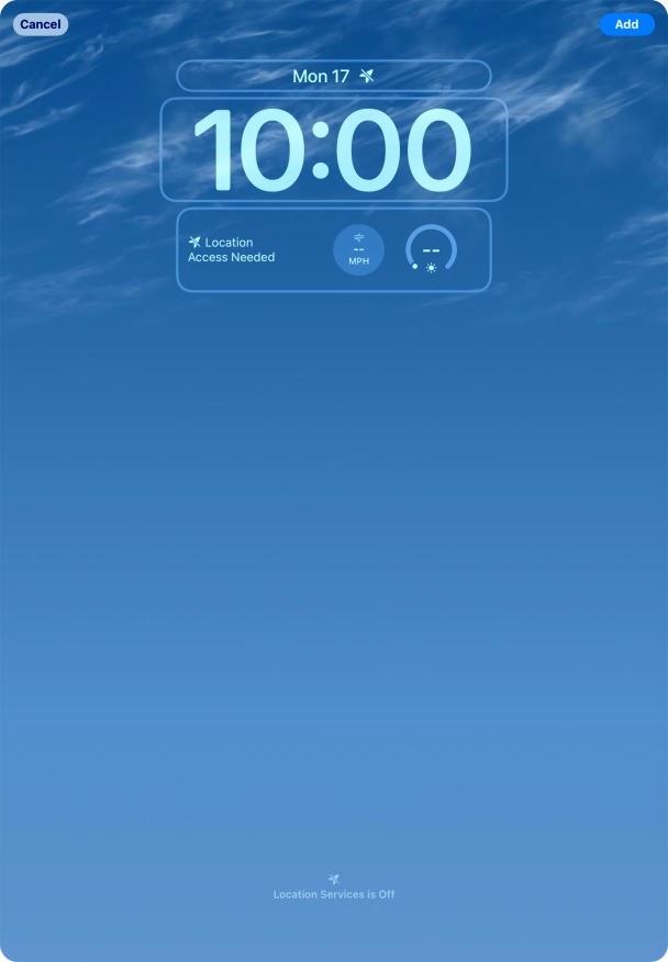 To customise the way the lock screen date is displayed, press the date widget and follow the instructions on the screen to select the required widget display mode. To customise the way the lock screen date is displayed, press the date widget and follow the instructions on the screen to select the required widget display mode.