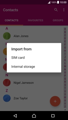 Press SIM card.
