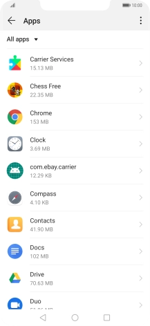 Press the required app. Press the required app.