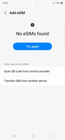 Press Scan QR code from service provider.