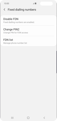 Press Disable FDN.