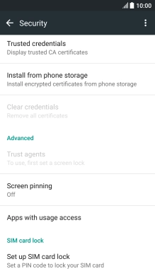 Press Set up SIM card lock.