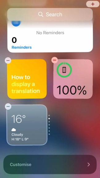 Press the Home key.