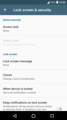 Press Screen lock.