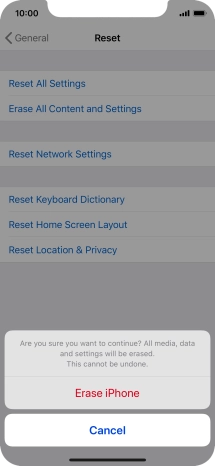 Press Erase iPhone. Press Erase iPhone.
