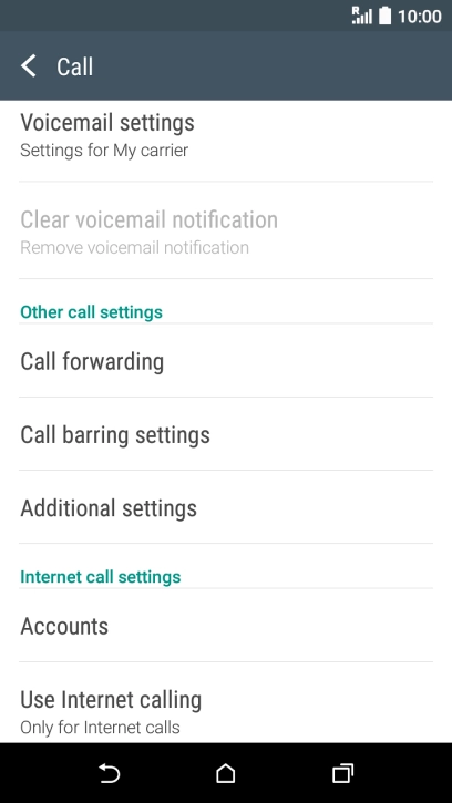 Press Voicemail settings.