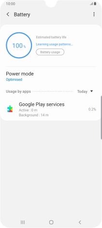 Press Power mode. Press Power mode.