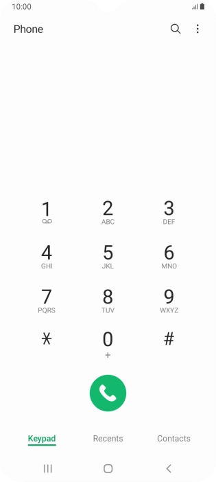 Press the menu icon.