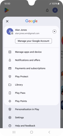 Press Manage apps and device. Press Manage apps and device.
