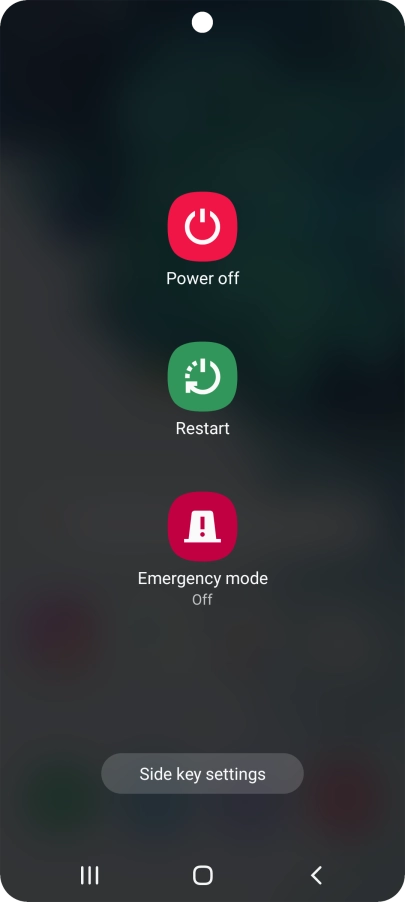 Press Power off. Press Power off.