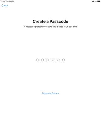 Press Passcode Options. Press Passcode Options.