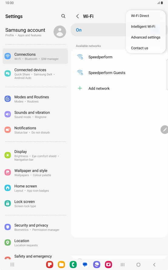 Press Intelligent Wi-Fi. Press Intelligent Wi-Fi.