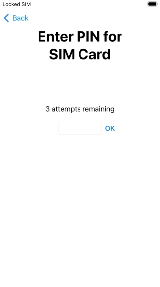 If your SIM is locked, key in your PIN and press OK.