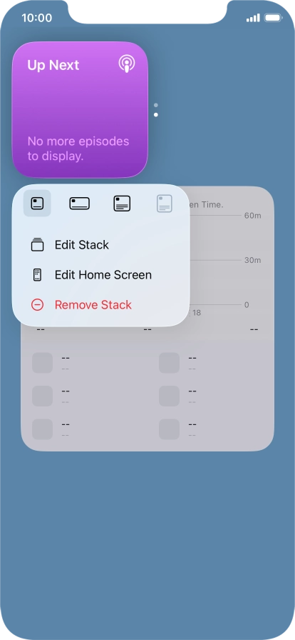 Press Edit Stack.