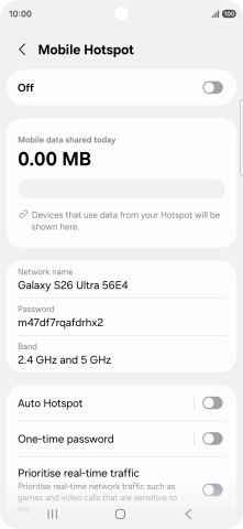 Press Network name.