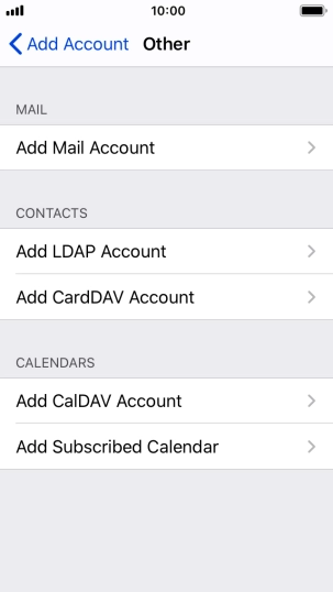 Press Add Mail Account.